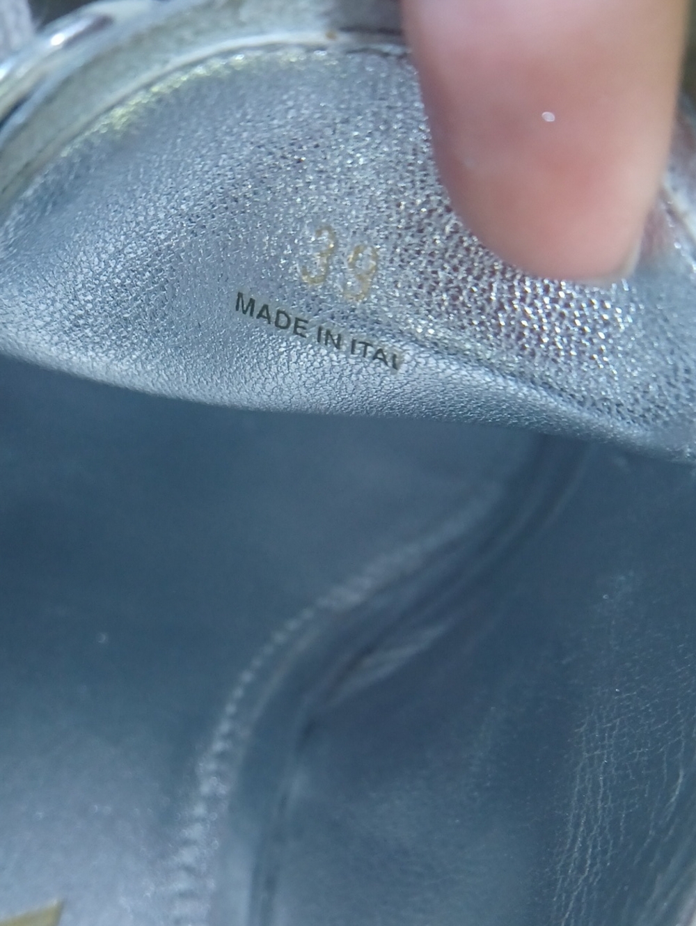 PRADA Silver Metallic Leather Platform Oxford Shoes - Picture 6 of 16
